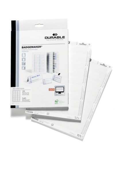 Durable 1451-02 - Niet-klevende labels - wit