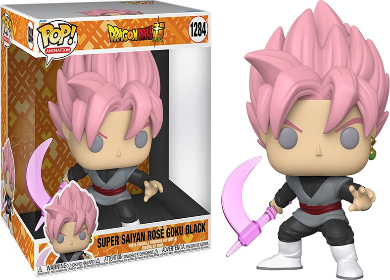 Funko dragon ball super pop vinyl: jumbo super saiyan rosé goku black with scythe