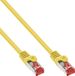 InLine Patchkabel, Cat.6A, S/FTP, TPE (LSZH), CCA, geel, 0,5m