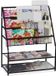 Relaxdays tijdschriftenrek - 81 x 67 x 37 cm - metaal - zwart