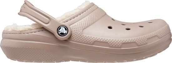 Crocs Classic Fuzz Lined Clog Instappers - Beige - Unisex - Maat 37/38