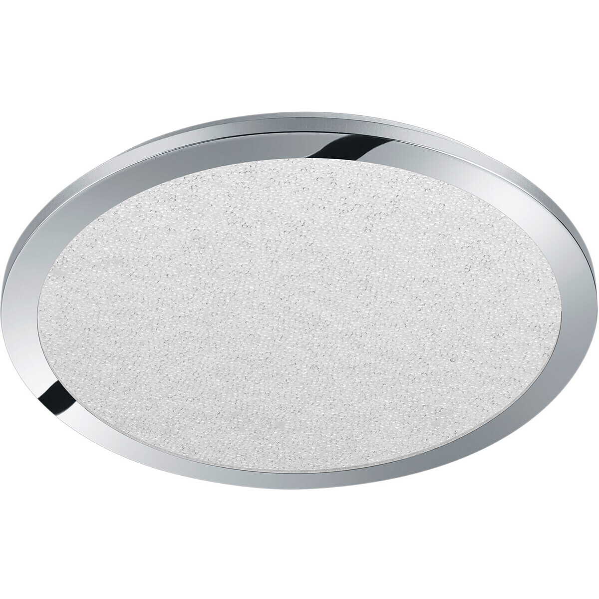 BES LED LED Plafondlamp - Plafondverlichting - Trion Cinopi - 22W - Warm Wit 3000K - Spatwaterdicht IP44 - Dimbaar - Rond - Mat Chroom - Kunststof