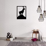 Homemania Wanddecoratie, zwart, van koudgewalst staal, voor woonkamer, kantoor, muur.