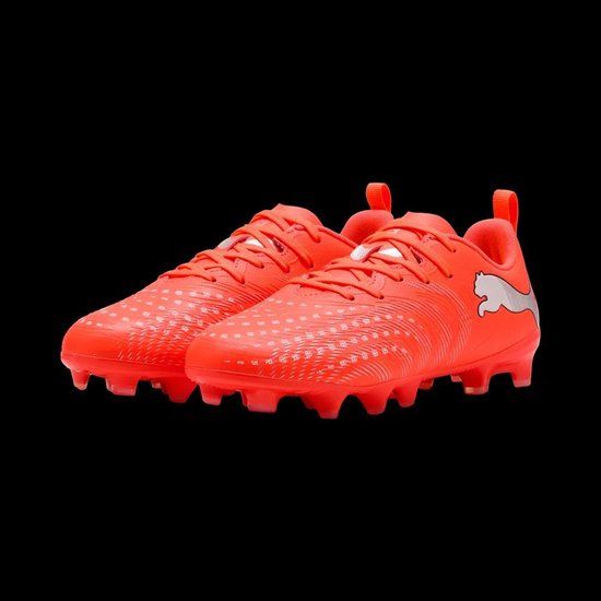 PUMA Future 9 Play FG/AG JR Voetbalschoen Firm Ground Jongens Zwart