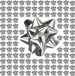 Merkloos Relaxdays Cadeaustrik set van 200 - Zelfklevend - Kerst - 5x5 cm - Zilver