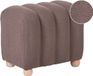 Beliani IDYLLWILD Poef Bruin Bouclé