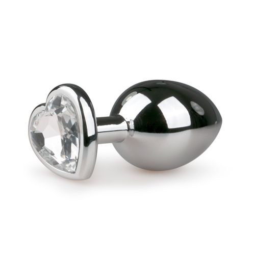 Easytoys Anal Collection Metalen buttplug met hartje zilverkleurig