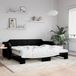 Maison Exclusive Lit gigogne extensible avec matelas, noir, 90x200 cm, tissu