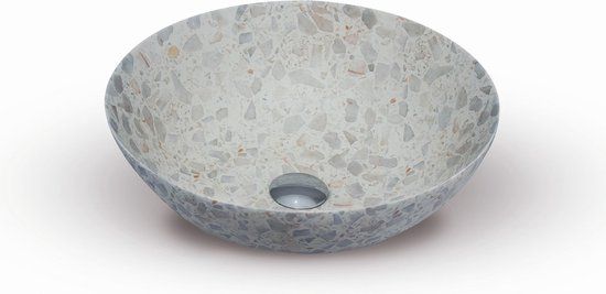 Looox Ceramic Terrazzo Wash Bowl - 40x15cm - Beige - Round