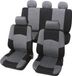 HPAUTO Petex 24274918 Classic Autostoelhoes 17-delig Polyester Zwart, Grijs Bestuurder, Passagier, Achterbank