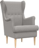 vidaXL Fauteuil Lichtgrijs Bouclé