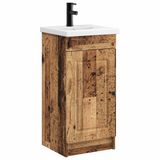 vidaXL Badkamermeubel met Wasbak Oud hout 42 x 40 x 84,5 cm