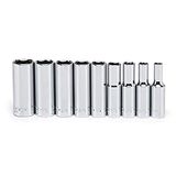 Crescent 9 stuks. 3/8" Drive 6 Point Deep SAE Socket Set - CSAS6N