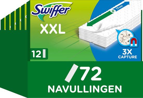 Swiffer XXL Vloerreiniger Droge Vloerdoekjes - 6 x 12 = 72 navullingen
