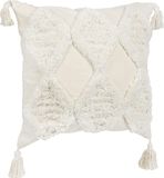 QUVIO Kussensloop Bohemian Beige Kleine ruiten 45 x 45 cm