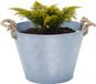 Mega Collections plantenpot/bloempot Old Rope - zink - zilver - D31 X H21 cm