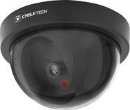 Cabletech LED Dome Dummy Camera - Met Led Indicatie en Sticker - Op batterijen - DK-2 - Zwart