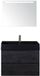 BES LED Maxx XL Badmeubelset 80 cm - Black Oak - Wastafel Kube Zwart 1 Kraangat met LED Spiegel
