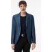 John Varvatos Allen Veste - Coupe ajustée revers cranté Bleu lac
