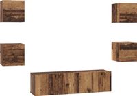 vidaXL Ensemble meuble TV bois ancien bois ouvragé