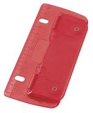 Wedo 67802 perforator (van kunststof om op te bergen voor 8 cm gaten, met 12 cm schaal) rood