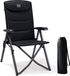 TIMBER RIDGE Chaise de camping - Pliable et réglable - 4 positions et dossier haut - Chaises de jardin confortables - Idéal pour le camping - Noir