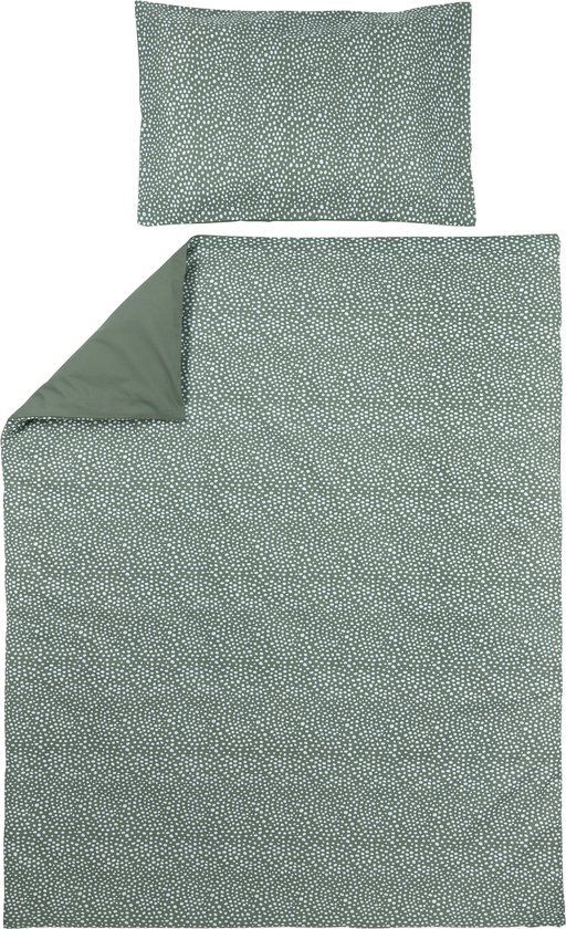 Meyco Baby Cheetah/Uni dekbedovertrek ledikant - forest green - 100x135cm
