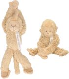 Happy Horse pluche aapje knuffel - 2x stuks - 23 cm - beige