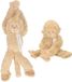 Happy Horse pluche aapje knuffel - 2x stuks - 23 cm - beige