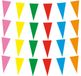 Boland feestvlaggetjes - 4x - Papier - vlaggenlijn multi kleuren - 10 meter