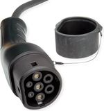 ROLINE Auto oplaadkabel Type2, 3-fase, 480VAC (3P+N+E), 32 A, 22 kW, Spiraalkabel (bruikbaar 5m)
