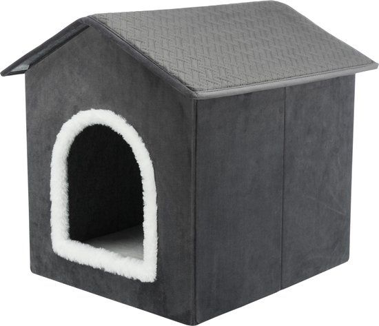TRIXIE Huisdierengrot Livia - Grijs/Wit - 38x41x44 cm - Kattenmand