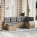 Maison Exclusive - Ensemble de meubles de jardin 6 pièces avec canapé et coussins, beige, en polyrotin
