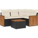 Maison Exclusive - Salon de jardin 5 pièces avec coussins, rotin synthétique noir