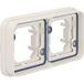 Hager cubyko Support encastré 2 modules horizontal blanc