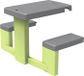 Smoby Life Picknicktafel, met 2 bankjes, UV-bestendig, gemaakt van gerecycled materiaal, geschikt voor Smoby huizen