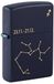 Zippo Stormaansteker, Zodiac Sagittarius, mat-marineblauw, lasergravure, hervulbaar, herbruikbaar, windbestendig design, cadeaudoos, gemaakt in de VS