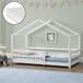en.casa Kinderbed Knätten grenen huisbed met matras 90x200 cm wit