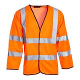 Blackrock Hi-Vis oranje vest met lange mouwen, volledig EN gecertificeerd - 2XL