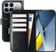 Rosso Element Wallet Book Case voor Xiaomi Poco F8 Ultra - Zwart