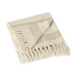 DII Cabana Streep Geweven plaid, Katoen, Steen, 50x60