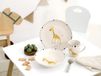 CreaTable, 25051 Safari-serie 3-delig tafelservies voor 1 persoon van aardewerk, vaatwasser- en magnetronbestendig, hoogwaardige productie