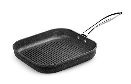 MONIX Minerale Grillpan Vierkant 28x28 cm - Inductie - Anti-aanbaklaag