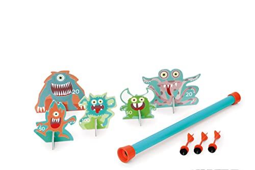 Scratch Europe Scratch Active Play: SARBACANE monster diameter 3,5 x 42 cm, met 5 monsters en 3 dartpijlen diameter 2 x 8,2 cm, in doos 13 x 4,5 x 43 cm, 5+