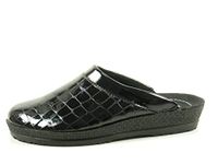 Rohde Pantoffels Dames Zwart Leer Maat 43