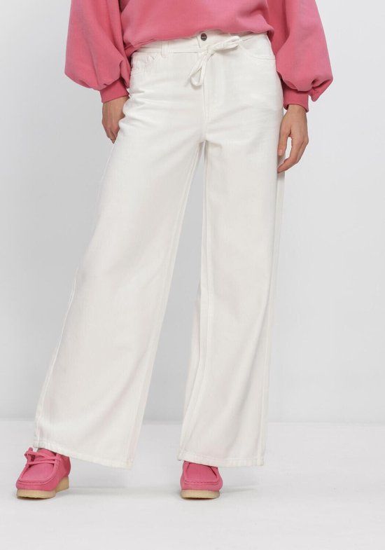 Object Wide leg jeans Strikceintuur