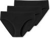 Schiesser Cotton Essentials 3PACK Slip Dames Onderbroek - zwart