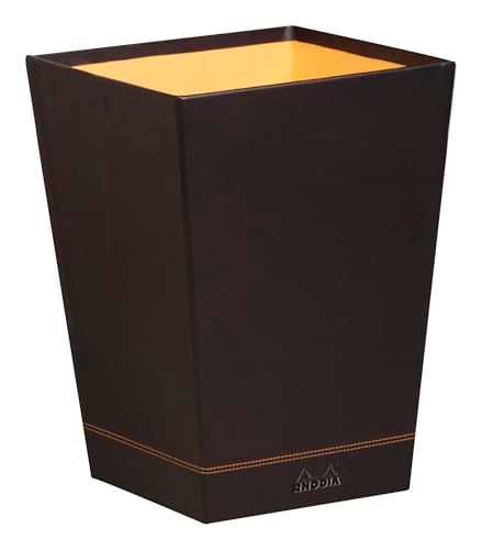 Rhodia Waste Bin Rechthoekig Kunstleer Zwart, Oranje