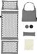LifeGoods Acupressuur Mat Eco - 72x43x2cm - Spijkermat met Kussen / Draagtas / 2x Triggerpoint Bal - Shakti mat - Spijkerbed - Grijs/Wit