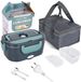 Merkloos Elektrische lunchbox Groen/donker grijs Gerecycled Plastic